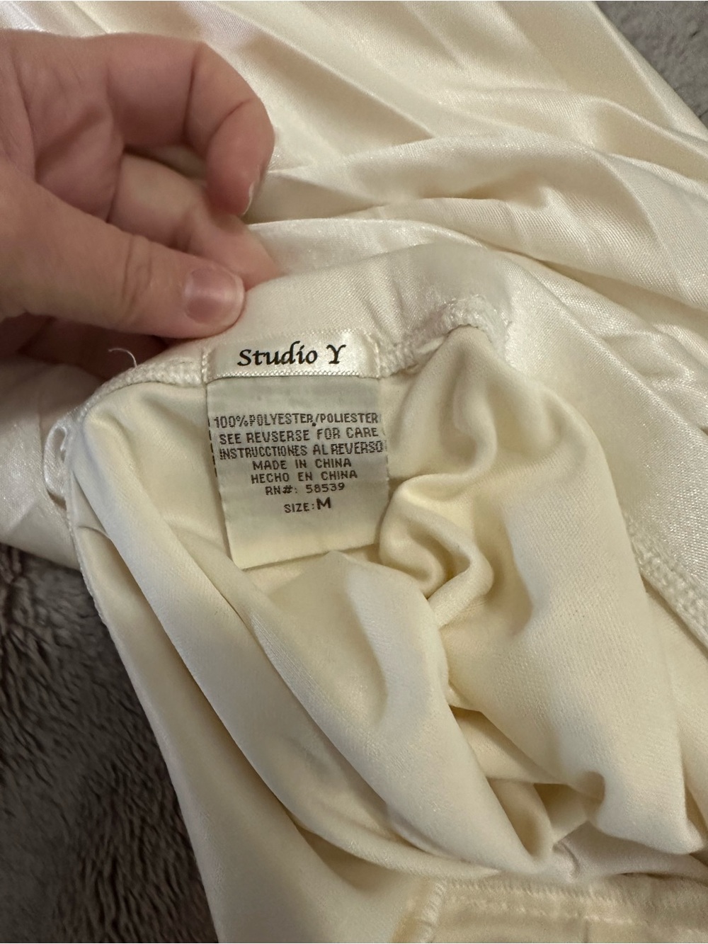 Studio Y Ivory One-Shoulder Halter Dress With Decorative Buckle View 3
